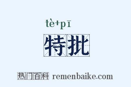 特批是什么意思的图片